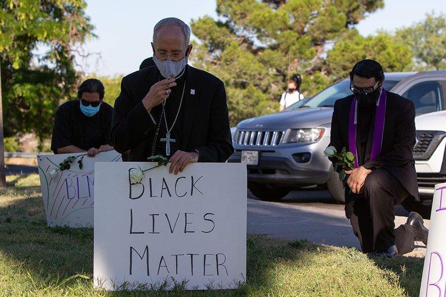 No justice, no peace: Why Catholic priests are kneeling with George Floyd protesters