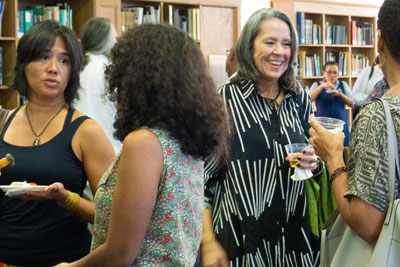 Guests mingling at a conference event